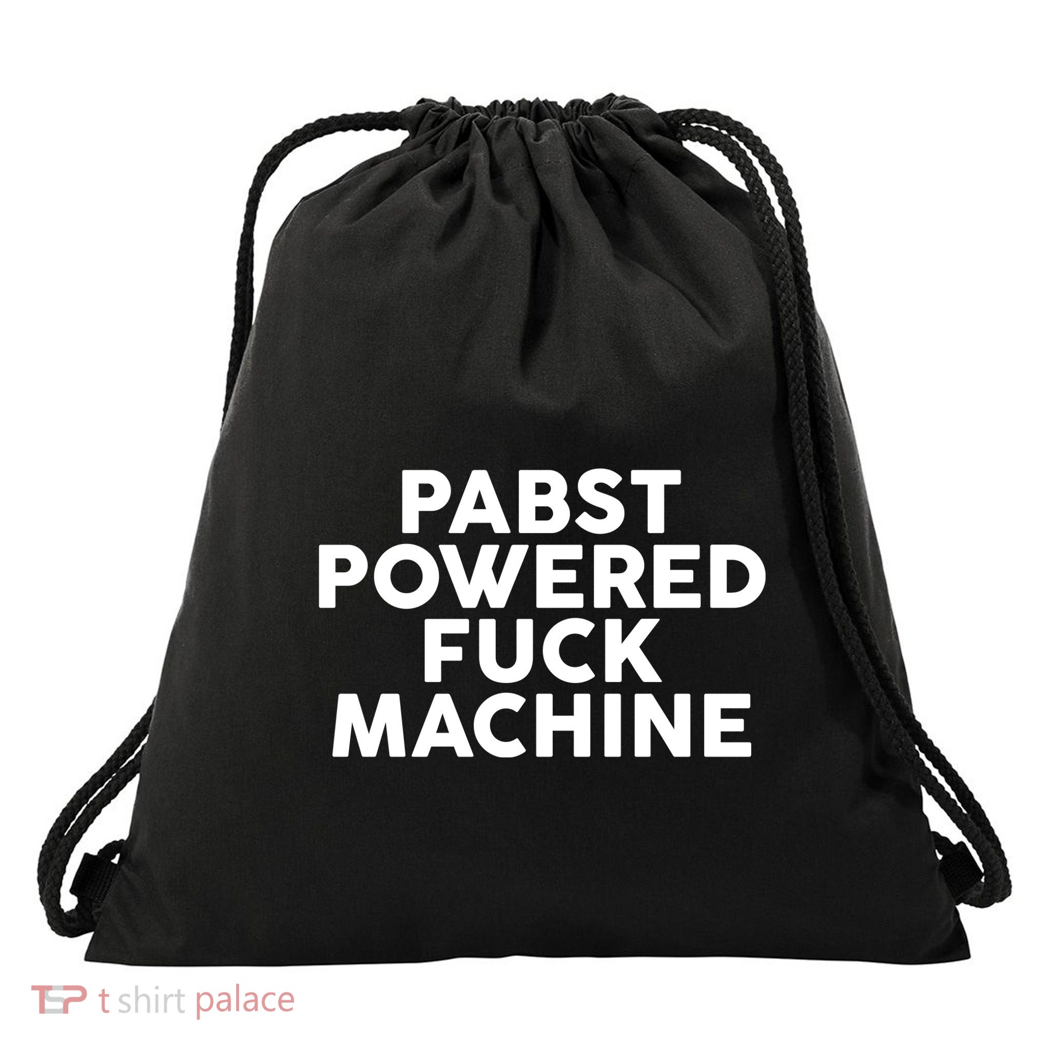 Pabst Powered Fck Machine Drawstring Bag