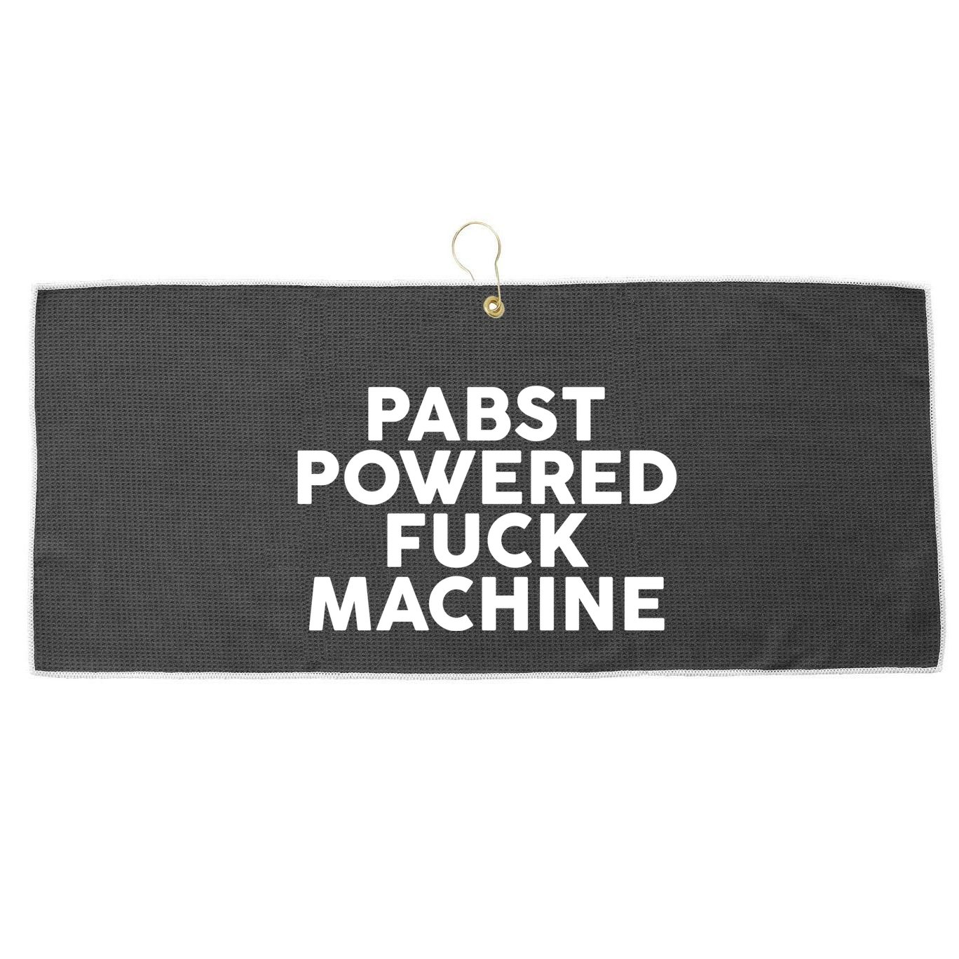 Pabst Powered Fck Machine Large Microfiber Waffle Golf Towel