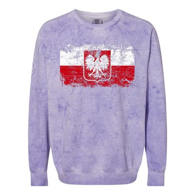 Poland Polska Flag Colorblast Crewneck Sweatshirt