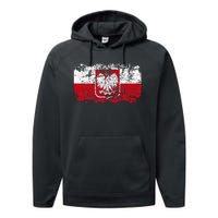 Poland Polska Flag Performance Fleece Hoodie