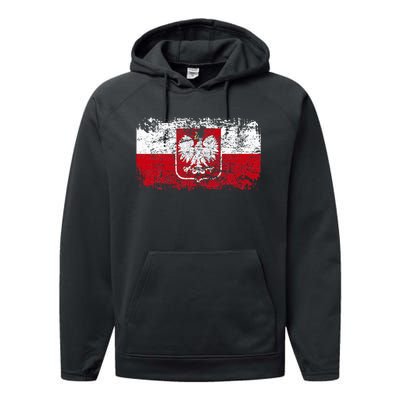 Poland Polska Flag Performance Fleece Hoodie