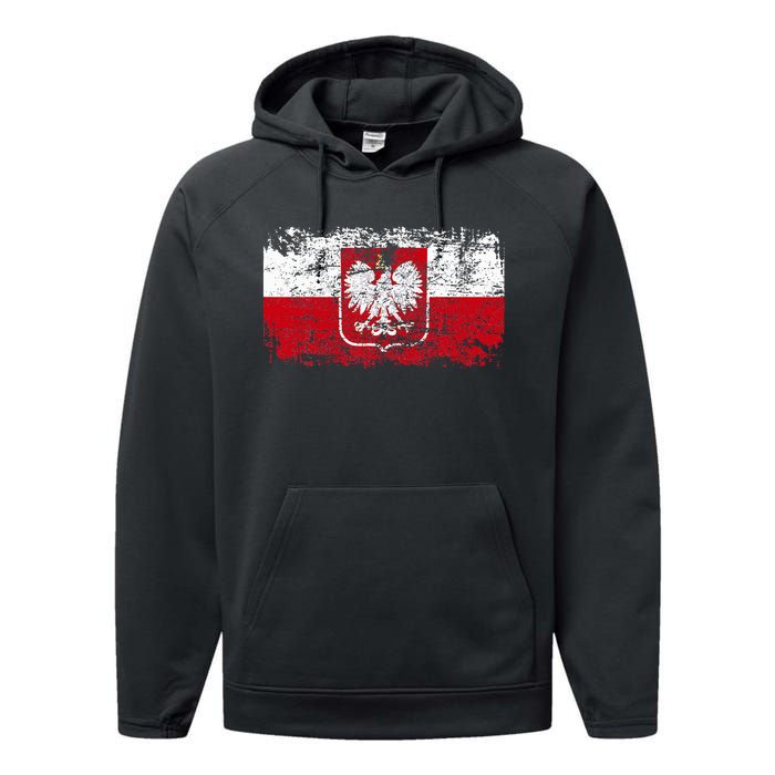 Poland Polska Flag Performance Fleece Hoodie