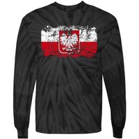 Poland Polska Flag Tie-Dye Long Sleeve Shirt