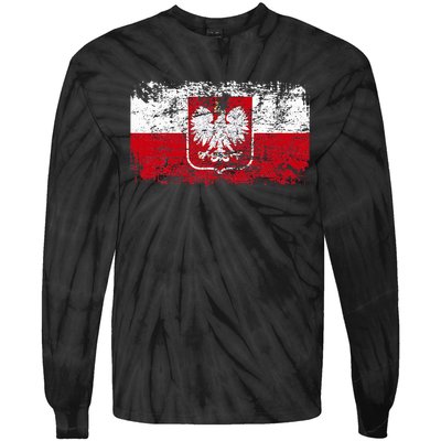 Poland Polska Flag Tie-Dye Long Sleeve Shirt