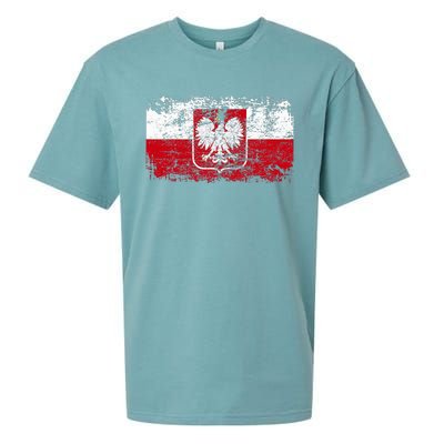 Poland Polska Flag Sueded Cloud Jersey T-Shirt