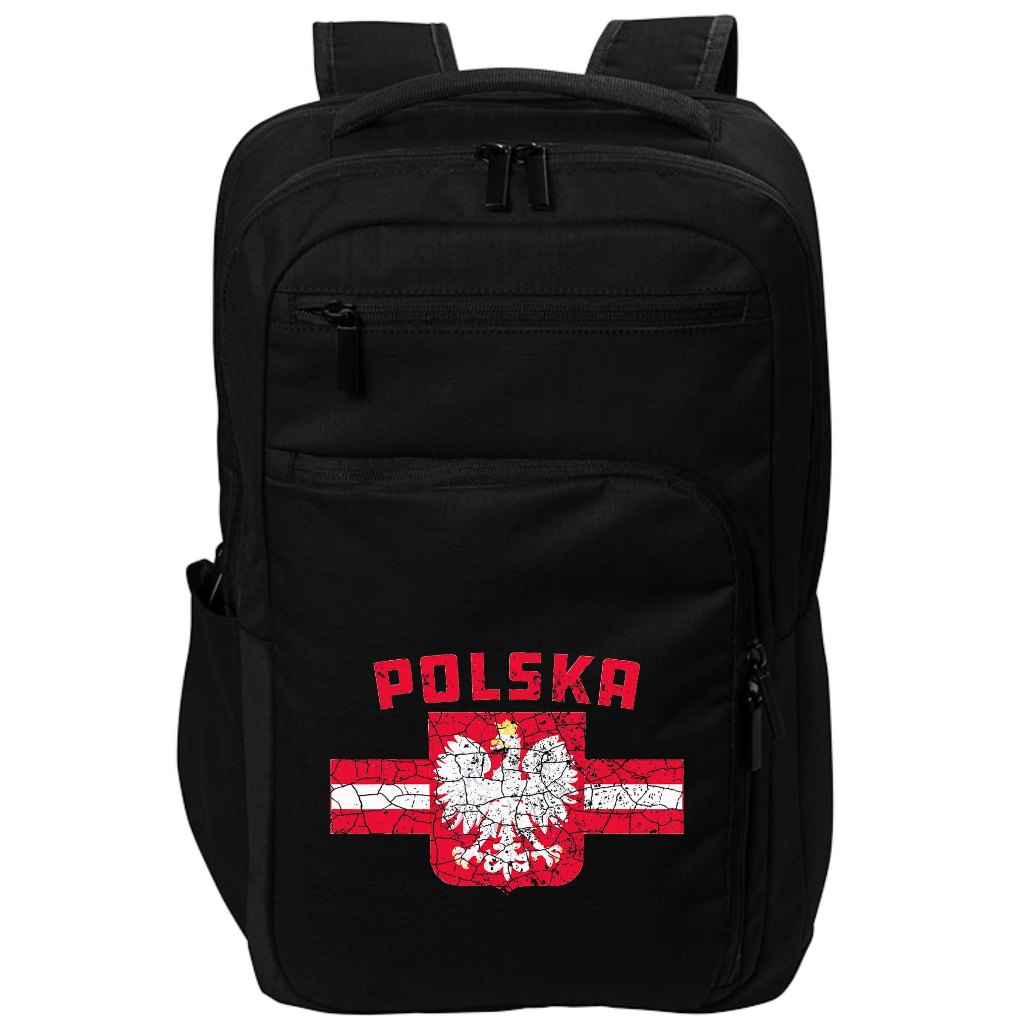 Polska Poland Flag Polish White Eagle Impact Tech Backpack
