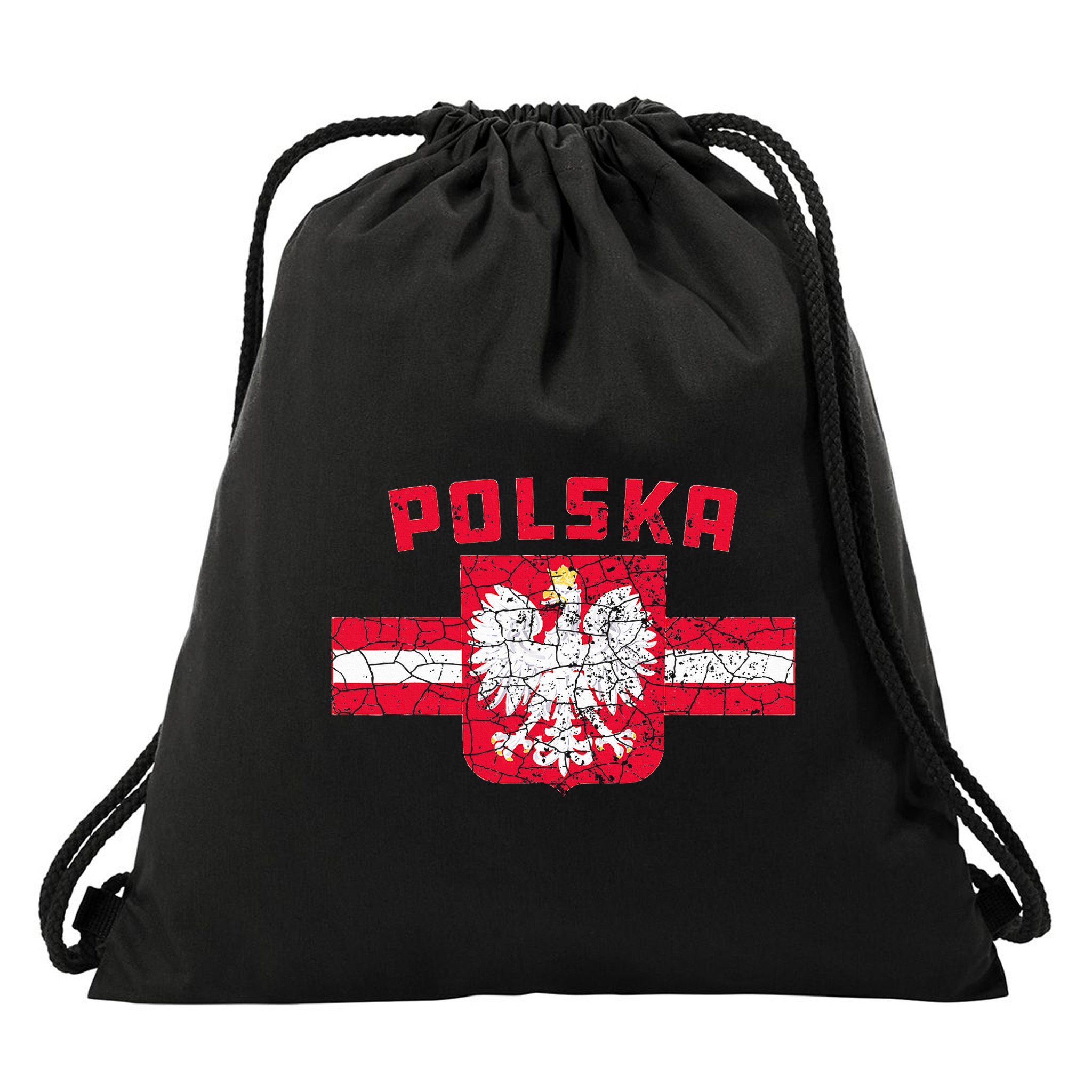 Polska Poland Flag Polish White Eagle Drawstring Bag