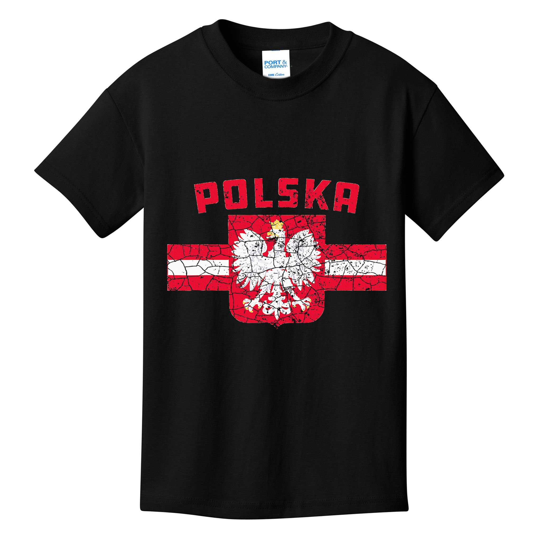 Polska Poland Flag Polish White Eagle Kids T-Shirt