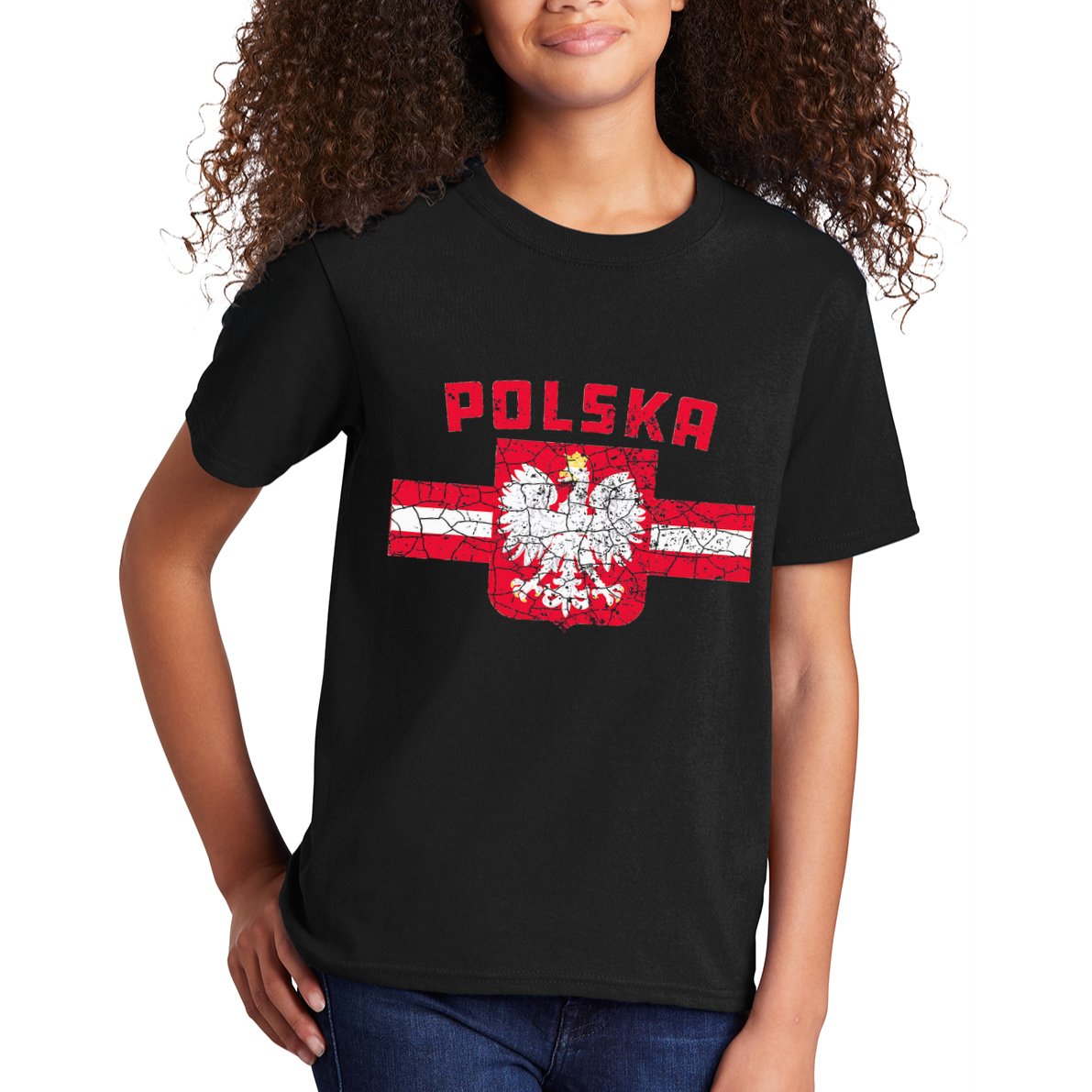 Polska Poland Flag Polish White Eagle Kids T-Shirt