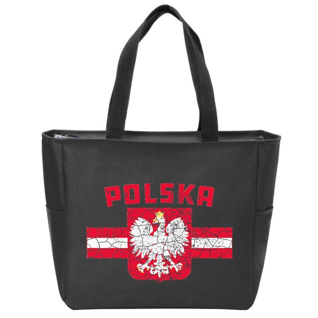 Polska Poland Flag Polish White Eagle Zip Tote Bag