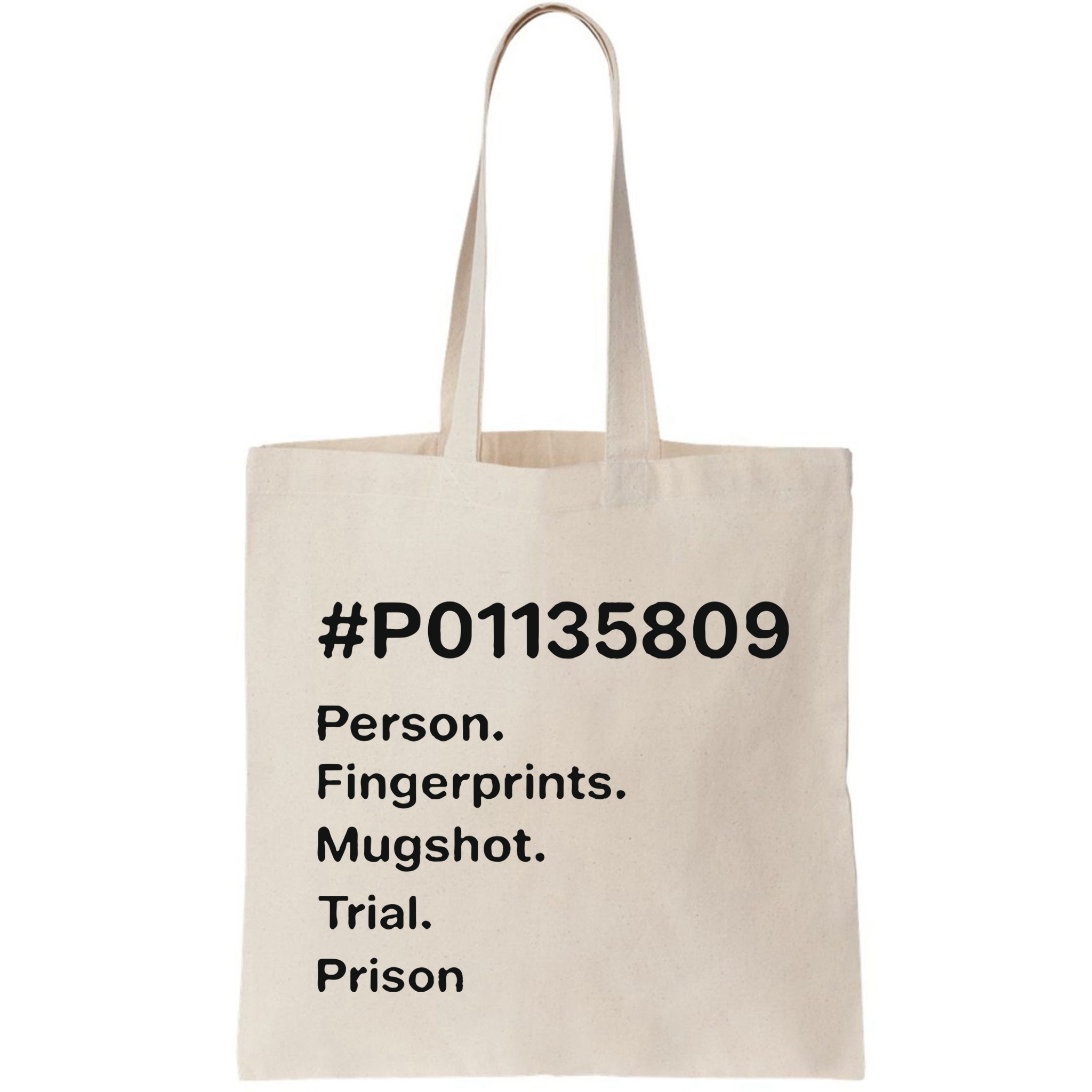 P01135809 Person Fingerprints Mugshot Trial Prison Bag
