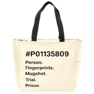 P01135809 Person Fingerprints Mugshot Trial Prison Zip Tote Bag