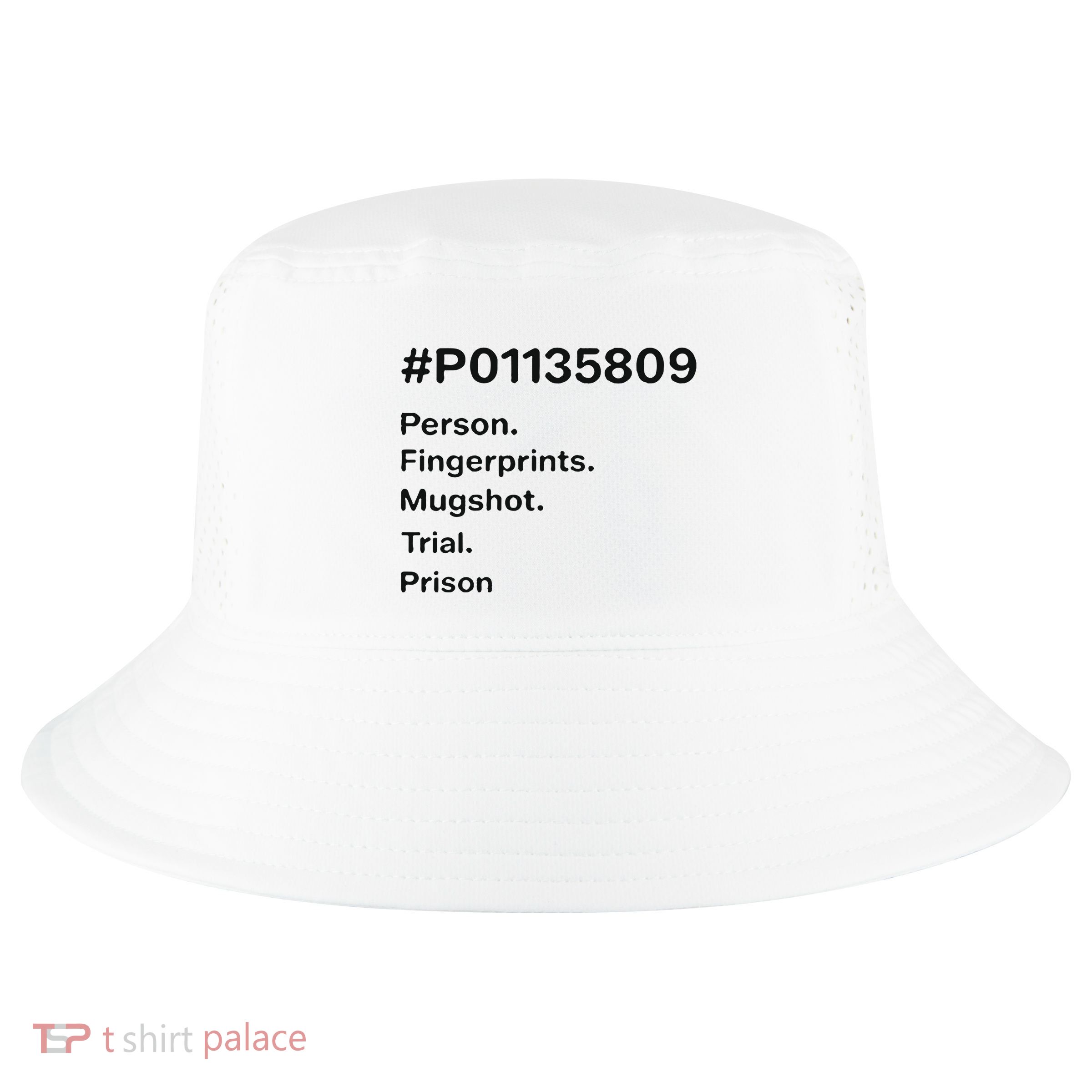 P01135809 Person Fingerprints Mugshot Trial Prison Cool Comfort Performance Bucket Hat
