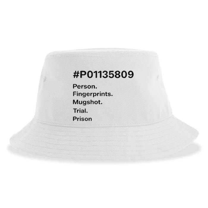 P01135809 Person Fingerprints Mugshot Trial Prison Sustainable Bucket Hat