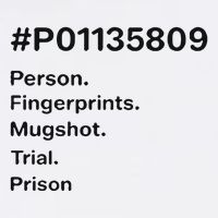 P01135809 Person Fingerprints Mugshot Trial Prison Sustainable Bucket Hat