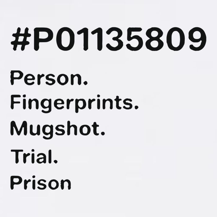 P01135809 Person Fingerprints Mugshot Trial Prison Sustainable Bucket Hat