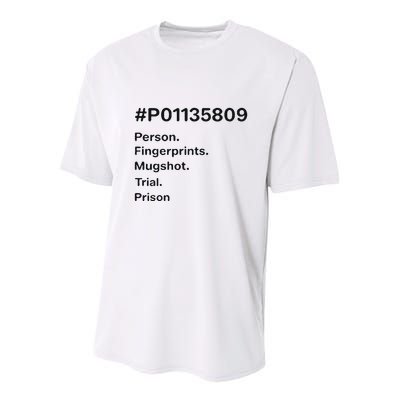P01135809 Person Fingerprints Mugshot Trial Prison Youth Performance Sprint T-Shirt