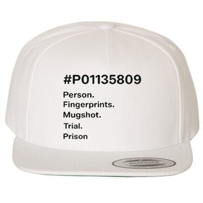 P01135809 Person Fingerprints Mugshot Trial Prison Wool Snapback Cap