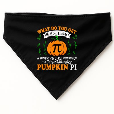 Pumpkin Pi Funny Halloween Thanksgiving Pie Math Pi Day Gift USA-Made Doggie Bandana