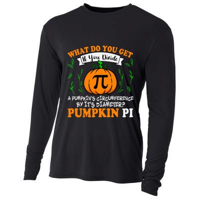Pumpkin Pi Funny Halloween Thanksgiving Pie Math Pi Day Gift Cooling Performance Long Sleeve Crew