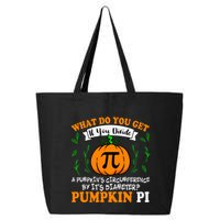 Pumpkin Pi Funny Halloween Thanksgiving Pie Math Pi Day Gift 25L Jumbo Tote