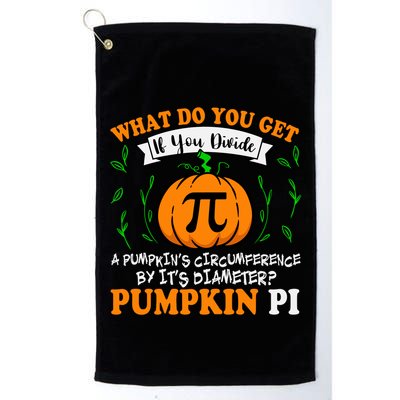 Pumpkin Pi Funny Halloween Thanksgiving Pie Math Pi Day Gift Golf Towel