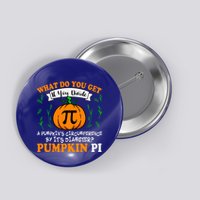 Pumpkin Pi Funny Halloween Thanksgiving Pie Math Pi Day Gift Button