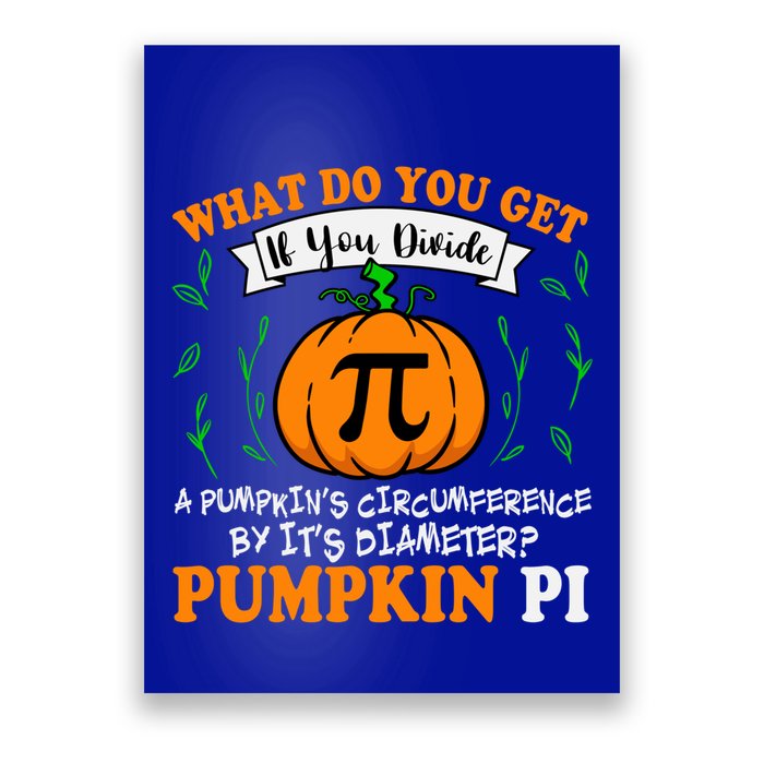 Pumpkin Pi Funny Halloween Thanksgiving Pie Math Pi Day Gift Poster