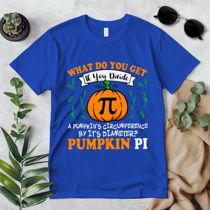 Pumpkin Pi Funny Halloween Thanksgiving Pie Math Pi Day Gift Premium T-Shirt
