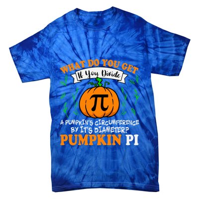 Pumpkin Pi Funny Halloween Thanksgiving Pie Math Pi Day Gift Tie-Dye T-Shirt