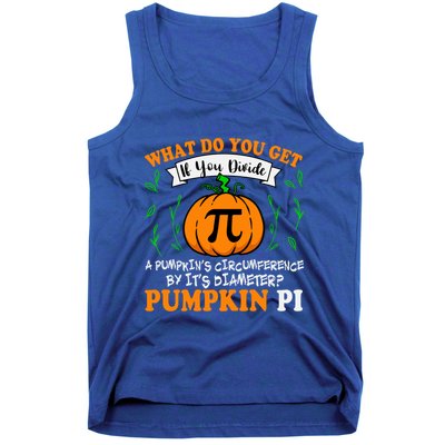 Pumpkin Pi Funny Halloween Thanksgiving Pie Math Pi Day Gift Tank Top