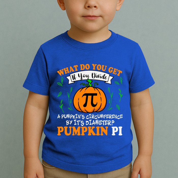Pumpkin Pi Funny Halloween Thanksgiving Pie Math Pi Day Gift Toddler T-Shirt