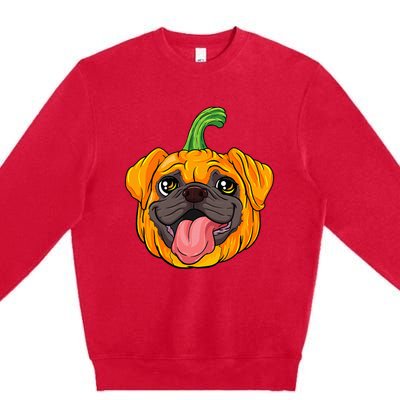 Pugkin Pupkin Festive Fall Dog Costume Premium Crewneck Sweatshirt