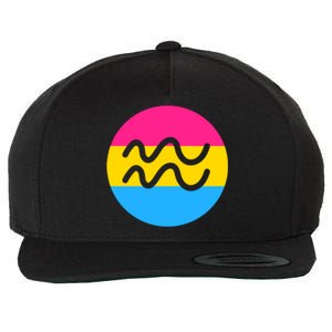 Pansexual Pride Flag Aquarius Horoscope Zodiac Sign Birthday Cool Gift Wool Snapback Cap