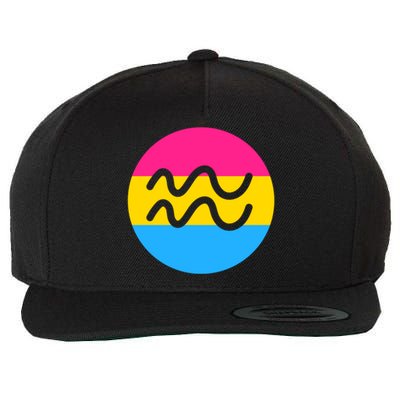 Pansexual Pride Flag Aquarius Horoscope Zodiac Sign Birthday Cool Gift Wool Snapback Cap