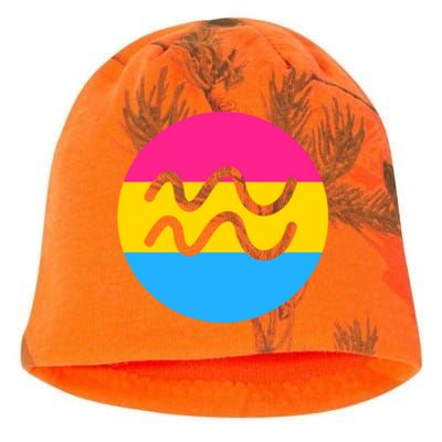 Pansexual Pride Flag Aquarius Horoscope Zodiac Sign Birthday Cool Gift Kati - Camo Knit Beanie