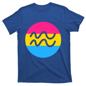 Pansexual Pride Flag Aquarius Horoscope Zodiac Sign Birthday Cool Gift T-Shirt