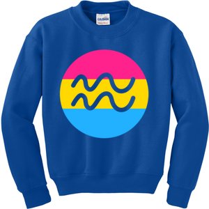 Pansexual Pride Flag Aquarius Horoscope Zodiac Sign Birthday Cool Gift Kids Sweatshirt