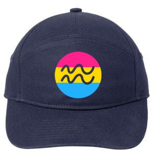 Pansexual Pride Flag Aquarius Horoscope Zodiac Sign Birthday Cool Gift 7-Panel Snapback Hat