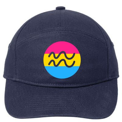 Pansexual Pride Flag Aquarius Horoscope Zodiac Sign Birthday Cool Gift 7-Panel Snapback Hat