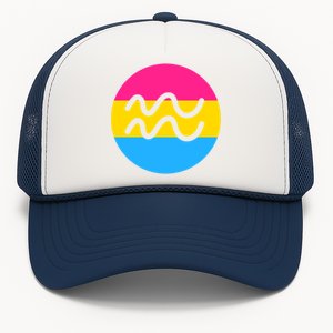 Pansexual Pride Flag Aquarius Horoscope Zodiac Sign Birthday Cool Gift Trucker Hat