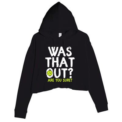 Pickleball Player Funny Sayings Crop Fleece Hoodie