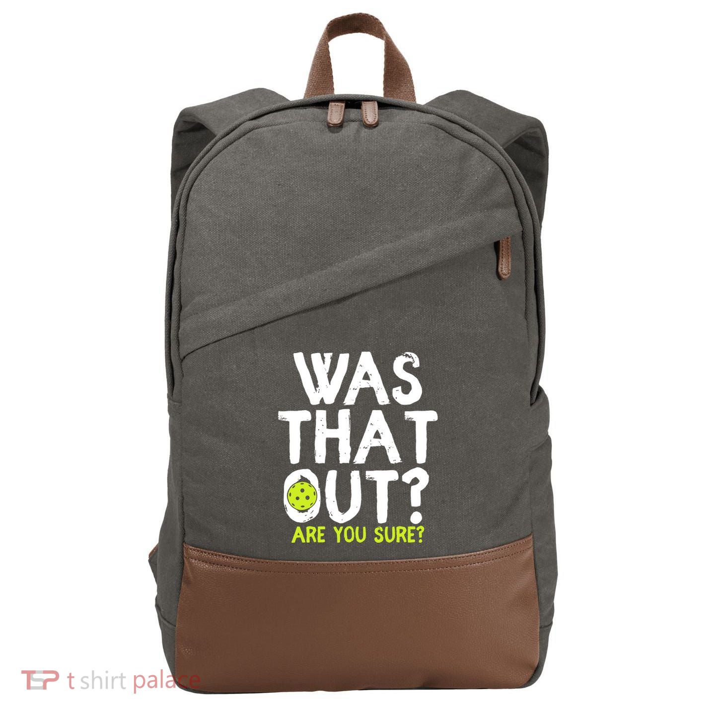 Pickleball Player Funny Sayings Cotton Canvas Backpack