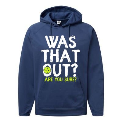 Pickleball Player Funny Sayings Performance Fleece Hoodie