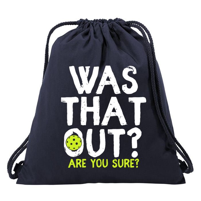 Pickleball Player Funny Sayings Drawstring Bag