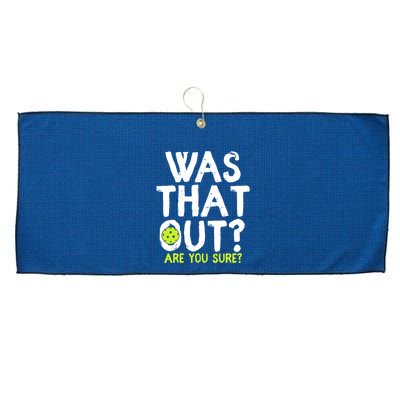 Pickleball Player Funny Sayings Large Microfiber Waffle Golf Towel