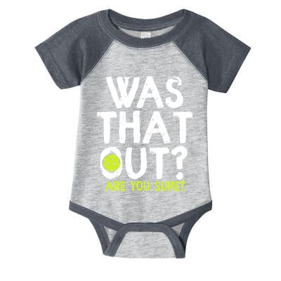 Pickleball Player Funny Sayings Infant Baby Jersey Bodysuit