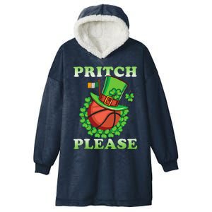 Pritch Please Funny Basketball St PatrickS Day Hooded Wearable Blanket