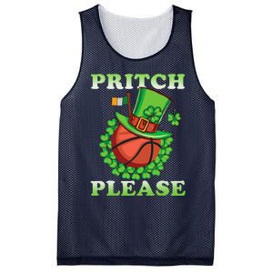 Pritch Please Funny Basketball St PatrickS Day Mesh Reversible Basketball Jersey Tank