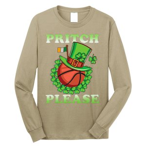 Pritch Please Funny Basketball St PatrickS Day Long Sleeve Shirt